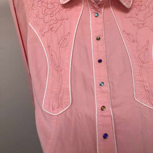 Blue Tattoo | Pink Skull Long Sleeve Button Down - Picture 3 of 8